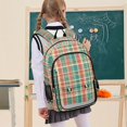 thumbnail image 7 of FORMRS School Backpack 17" Student Travel Bag with Laptop Compartment, Red Green Tartan Pattern, 7 of 7