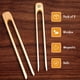 thumbnail image 5 of Pinzas para tostadas - Juego de 2 pinzas magnéticas de madera (22 cm x 2 cm) - Pinzas de bambú para agarrar tostadas calientes con imán para fijar fácilmente, 5 of 5