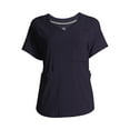 thumbnail image 3 of ClimateRight by Cuddl Duds Short Sleeve V-Neck Scrub Top (Women's ), 3 of 6