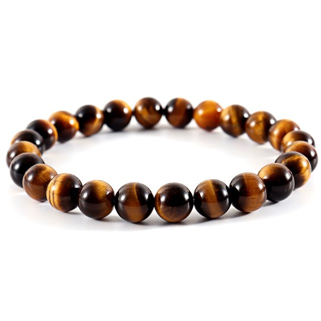 Pulsera de cuentas de piedra clásica para hombres, 6 y 8 y 10mm, pulsera hecha a mano con cuentas de piedra de ojo de tigre de lava para hombres y mujeres, regalo de joyería Tan Jianjun unisex