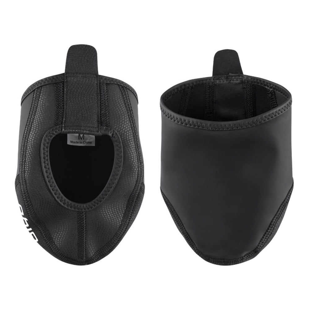 1*Pair Cycling Shoe Covers Windproof Winter Warm Half Overshoes Toe Cover Black