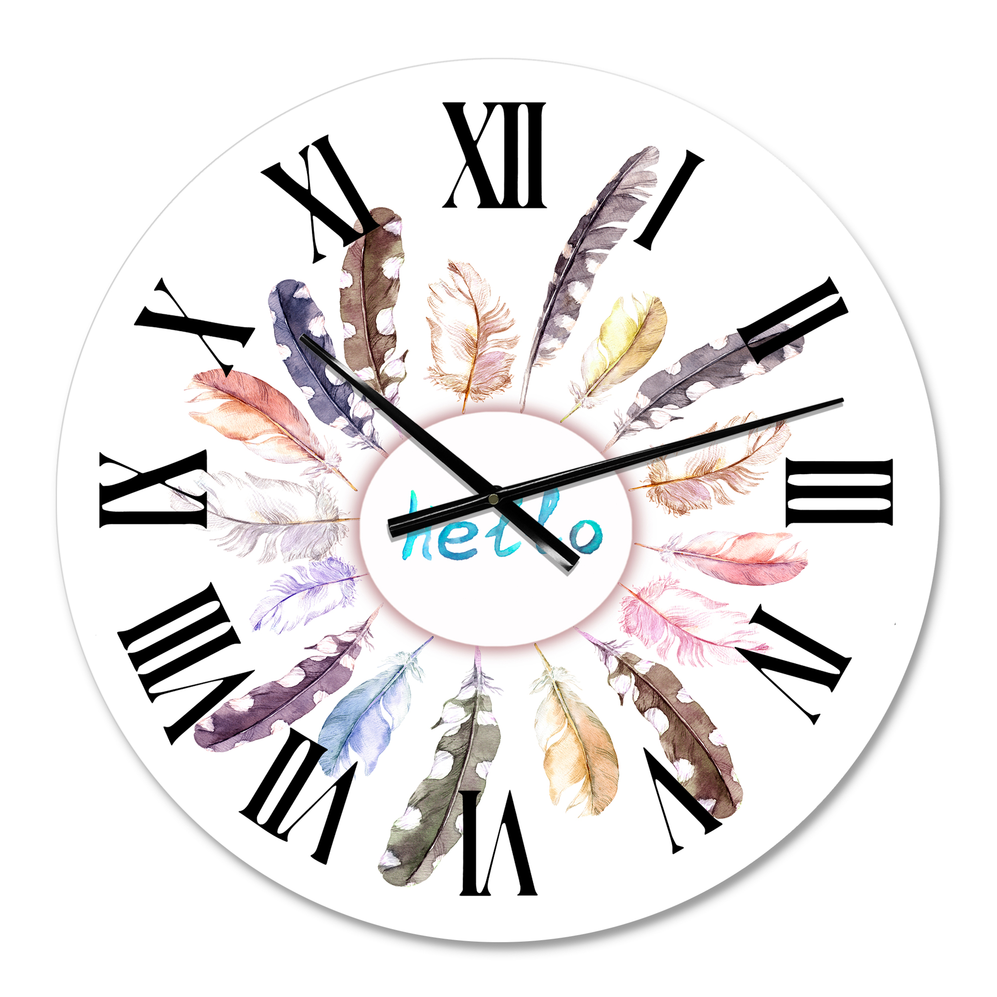 Designart 1 in Quartz Bohemian Wall Clock