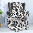 thumbnail image 4 of Celtic Soft Flannel Fleece Throw Blanket, Old-Fashion Irish Knot Motifs in Symmetric Regular Design European Culture Theme, Cozy Plush for Indoor and Outdoor Use, 60" x 80", Black White, by Ambesonne, 4 of 5