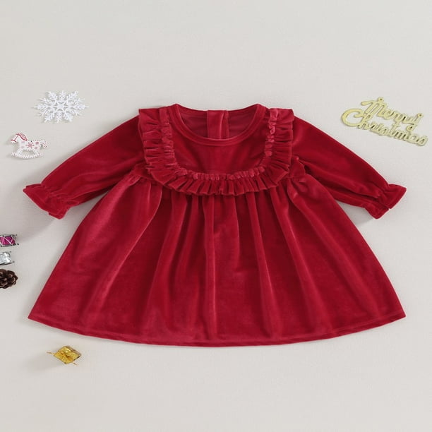 Baby velvet christmas dress 2025