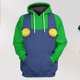 thumbnail image 3 of Disfraz Premium Sudadera con capucha impresa en 3D Mujer Casual Divertido Anime Disfraz de cosplay de moda Kuymtek Verde T L para Mujer, 3 of 6