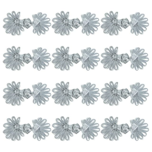 Miangastore Chinese Style Clothing Buttons for Sewing Fashionable and Versatile with Cloth Material Silver Color