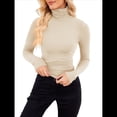 thumbnail image 1 of Camisetas de Larga para Mujer, Ropa Interior Térmica Básica de Otoño, Ropa de Invierno 2025 Albaricoque L, 1 of 9