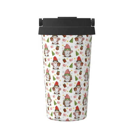 

KLL Merry Christmas Santa Pattern Stainless Steel Vacuum Insulated Tumbler - Carry Insulated Coffee Mug - Reusable Insulated Cold Brew Iced Coffee Cup Thermos