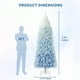 thumbnail image 4 of Historyli Árbol de Navidad de 7,5 pies con luces artificiales de nieve flocadas, base plegable, color blanco y azul, para fiestas en casa y oficina, 4 of 8
