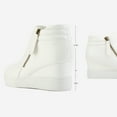 thumbnail image 4 of Dream Pairs Women's Platform Casual Sneaker Ankle Booties Wedge Ankle Boots WEDGE-SNKR-2 WHITE Size 9, 4 of 5