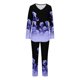 thumbnail image 5 of Puntoco Traje De Pantalón Y Manga Larga Con Cuello En V Y Estampado Informal A La Moda Para Mujer, Color Morado M, 5 of 5