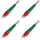 thumbnail image 1 of Señuelo Calamar Que Brilla en Gancho Doble Capa Con Ojos 3D para Pescar (120G) Verde, 1 of 7