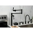 thumbnail image 3 of Kingston Brass KS4700DFL NuWave Deck Mount Pot Filler Faucet, Matte Black, 3 of 8