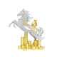 thumbnail image 2 of Estatua de caballo de resina, escultura animal china para jardín, sala de estar y paisaje. Plata, 2 of 8
