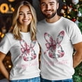 thumbnail image 3 of Camisetas casuales de manga corta con estampado de conejo de Pascua para hombre, 3 of 8