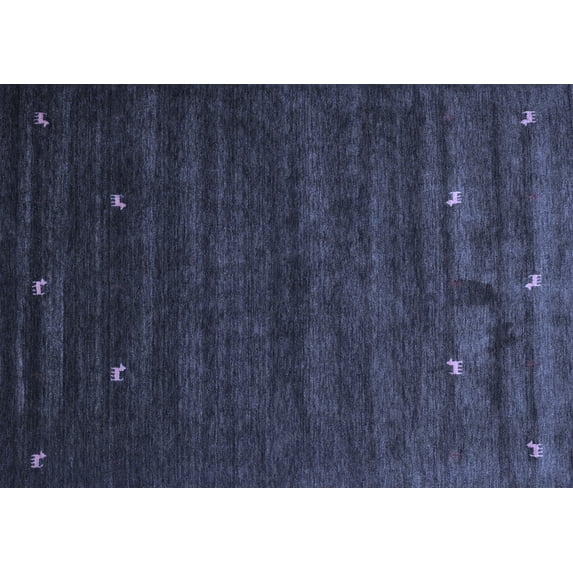 Ahgly Company Indoor Rectangle Abstract Blue Contemporary Area Rugs, 2' x 3'