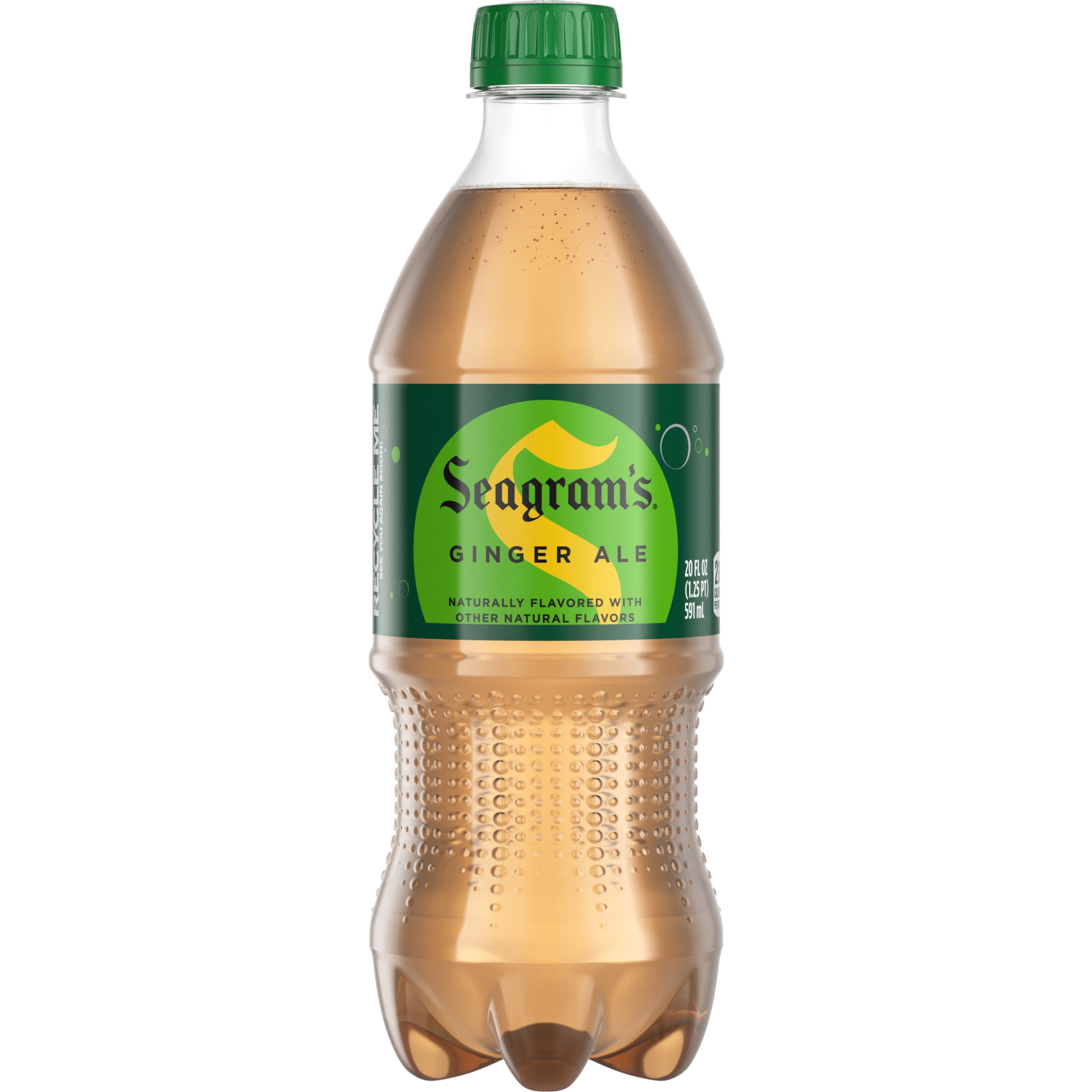 Seagram's Ginger Ale Soda Pop Bottle, 20 fl oz
