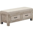 thumbnail image 1 of Banc de Rangement Rembourré pour Maison Cottage, Cendre Vieillie, 1 of 12