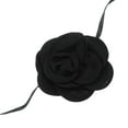 thumbnail image 4 of Unique Bargains 1 Pc Choker Necklace Delicate Pearl Satin Rose Tie Wrap Around Wrist Bracelet Black, 4 of 6
