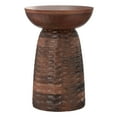 thumbnail image 6 of Boyd 13 inch Wide Solid Wood Contemporary Accent Table in Warm Dark Brown, Assembled, 6 of 12