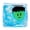 Sky Blue, variant on 2.16" Glow-in-the-Dark Ice Cube Squishy Toy, Halloween Ornament Inside with Snowflake Glitter