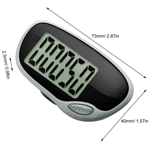 Contador de pasos, Contador de pasos para caminar Contador de pasos para caminar 3D Contador de pasos LCD Diseño aerodinámico