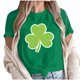 thumbnail image 1 of Camiseta de Manga Corta de Cuello Redondo Impresa de Primavera Superior de las Mujeres, Mezcla Ligera de Poliéster para Uso Diario Y de Fiesta Casual, 1 of 1