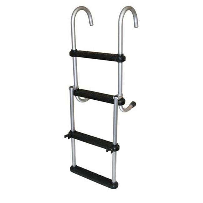11" Hook JIF Gunwale Hook 4 Step Stainless Steel Ladder 