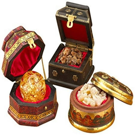Christmas Three Kings - Three Kings Gifts Christmas Gold, Frankincense and Myrrh Deluxe Box, Set of 3