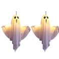 thumbnail image 1 of Sulaicai 2Pcs Halloween Decorations Outdoor, Halloween Ghost Decor Scary Hanging Ghost With LED Light for Home Tree Garden Yard Party Decor and Holiday Decorations (White), 1 of 6