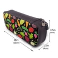 thumbnail image 3 of Picia Cartoon Vegetables Pattern Large Capacity PU Leather Pencil Case Organizer Pen Marker Holder Double Zipper Storage Bag Big Pencil Pouch for College Office, 3 of 6