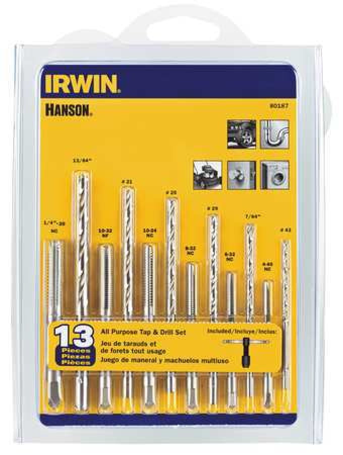 4-40 NC Tap and No 80209 IRWIN Drill And Tap Set 43 Drill Bit 4-40 NC Tap and No 80209 IRWIN Drill And Tap Set 43 Drill Bit