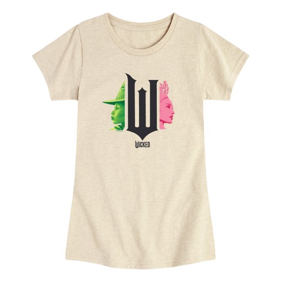 Wicked - Glinda and Elphaba - Toddler Girls Fitted Short Sleeve T-Shirt