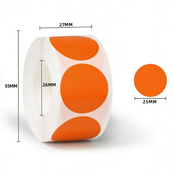 CCOCC 1 Inch Color Coding Label Garage Sale Stickers Blank Yard Sale Price Stickers Round Colorful Stickers Permanent Adhesive Dots Stickers Glossy Writable Paper Labels 500 Pieces