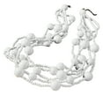 thumbnail image 1 of Guardurnaity Collar de bolas grande, ideal para mujeres, con clavícula moderna y versátil, ideal como regalo de Navidad o San Valentín. Ropa, zapatos y accesorios Miscelánea blanco talla única, 1 of 6