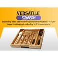 thumbnail image 6 of YBM Home Bamboo Utensil Drawer Organizer 18” x 12” x 2”, 6 of 9