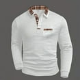 thumbnail image 2 of Mens Shirts Under $10 Mens Knit Sweater Long Sleeve Casual Golf Jacquard Dress Button Down Stand Collar Pullover Sweater Shirts, 2 of 3