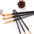 thumbnail image 6 of Toyandona Back to School Fine Tip Paint Brushes 10 Pieces Black Nylon Art Painting Tool for Beginners, 6 of 7