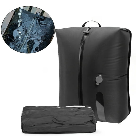 Saburrnity Vacuum Storage Bags for Travel Waterproof (IPX8) Reusable - Space Saver Compression Bags for Suitcase, Backpack, Carry On - Extra Large, Lightweight & Durable (Pump Not Included)