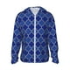 thumbnail image 1 of Fotbe Blue Gold Grid Lantern Shapes Chaqueta con Protección Solar UPF 50+ para Hombre y Mujer, Camisa con Capucha y Bolsillos-X-Large, 1 of 7