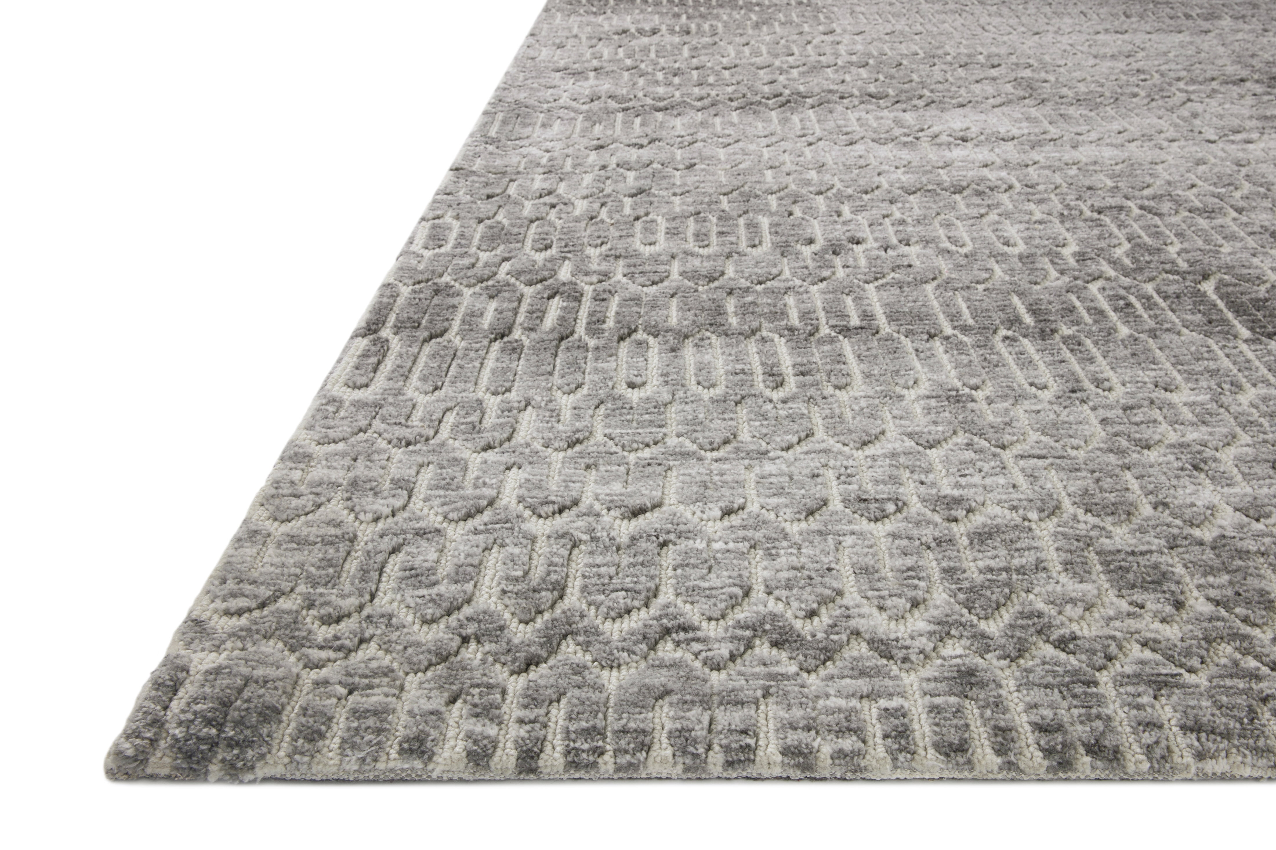 NED-03 Ivory, Charcoal 3-6" x 5-6" Size Rug