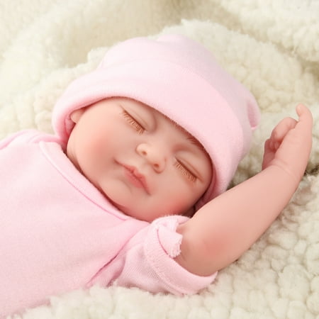 11'' Realistic Lifelike Realike Alive Newborn Reborn Babies Silicone Vinyl Reborn Baby Girl Dolls Handmade Weighted Alive Doll for Toddler Gifts High