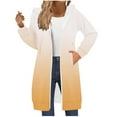 thumbnail image 2 of FDGIU Women's 2025 Long Hoodies - Full Zip Tunic Sweatshirt with Pockets, Trendy Fall Casual Outerwear, Open Front Cardigan Style, 2 of 6