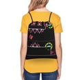 thumbnail image 4 of Lsque Geometry Dash Print Drawstring zipper Backpack Bag Sport Gym Sackpack Cinch Bags Drawstring Bags Draw String Sport Bag-One Size, 4 of 6