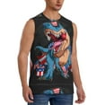 thumbnail image 2 of Daiia Blue Dinosaur Printed Men's Tank Tops,Casual Soft Sleeveless Gym Muscle Shirts Bodybuilding Tee-Medium, 2 of 8