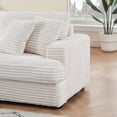 thumbnail image 4 of 79.3" Loveseat Sofa Couch, 2 Seater Corduroy Sofa with Double Cushions & 4 Pillows, Cloud Couch for Living Room Apartment, White, 4 of 9