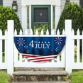 thumbnail image 2 of Qocolhg 1.5x3Ft American Bunting Flag 4th of July Stars Bunting Banner Patriotic Decorations Pleated Half Fan Flags Decor Outdoor Outside Porch Garden Window Independence Memorial Veterans Day, 2 of 8