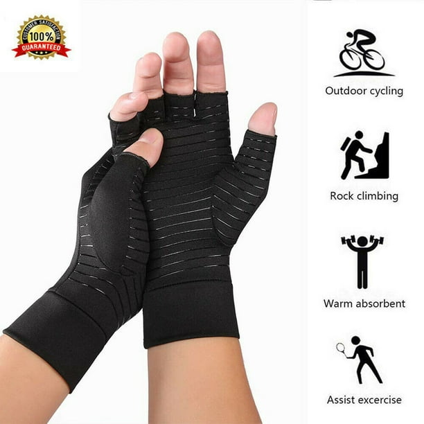 1Pair New Copper Arthritis Compression Gloves Fit Hand Support Joint