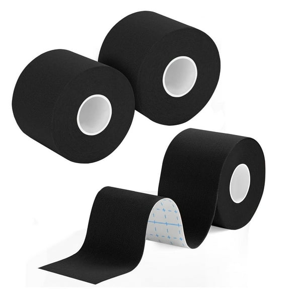 3 Rolls Kinesiology Tape, 2 inch x 16.4 feet waterproof athletic tape, Uncut Kinetic for Exercise and Daily Use - Black