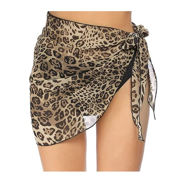 Mujeres Short Sarongs Beach Wrap Sheer Bikini Wraps Gasa Cubrir Ups para trajes de baño M-3XL L Jormftte HMJM378-2